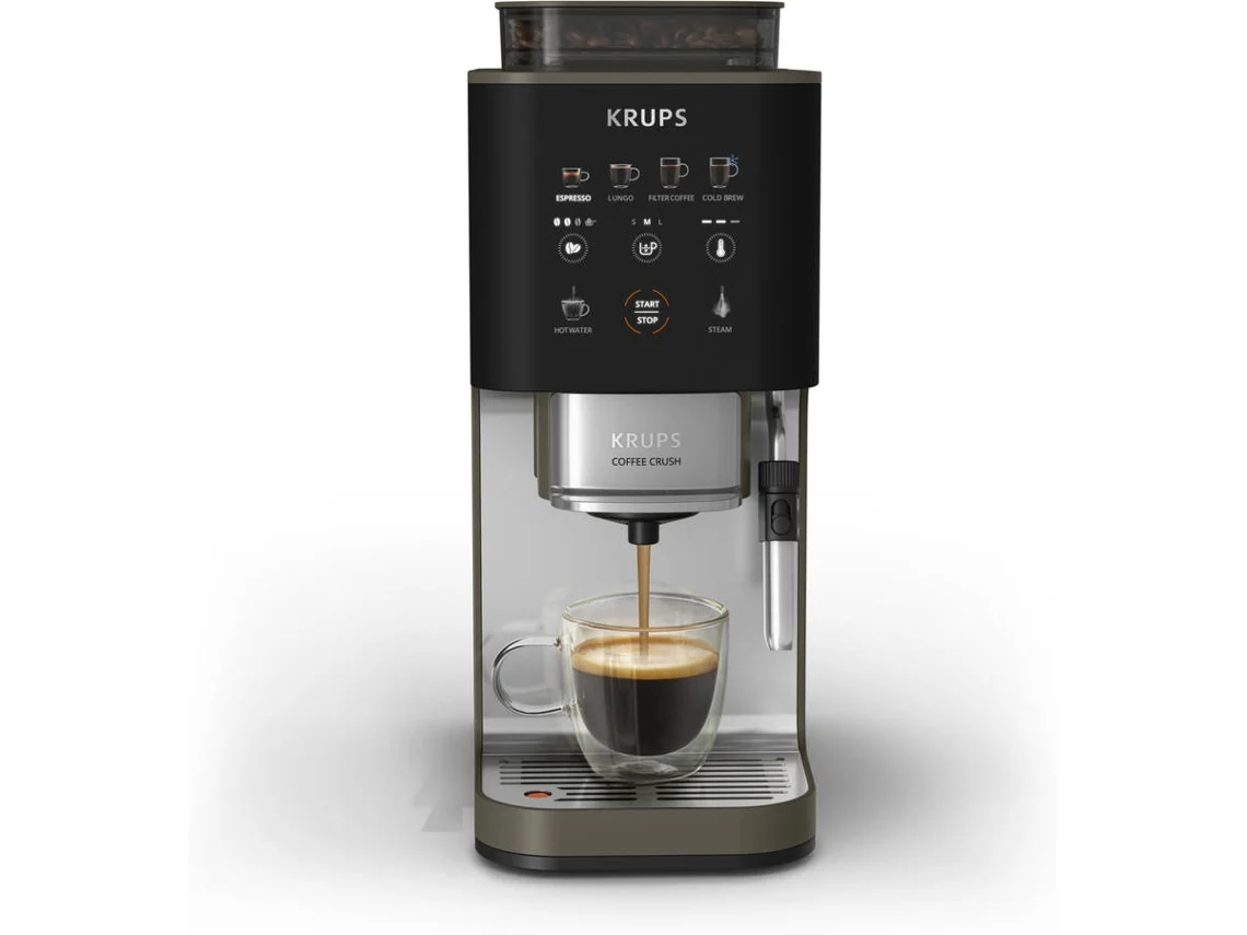 Máquina de Café Automática KRUPS SA403BE0 Coffee Crush Experience (15 bar - 5 niveis de moagem)