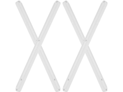 Corrediças Para Gaveta Sewacc, Plástico, 298mm, Conjunto Com 2 Unidades, Brancas, Com Fixação Inferior, Para Bandeja De