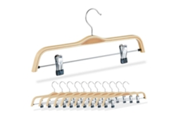 Conjunto 12 Cabides De Madeira Para Calças E Saias