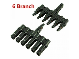 Conector Painel Solar Mc4 S/MARCA, T Rama, 1 a 23456, fêmea/macho, 50A, IP67, 1000V DC
