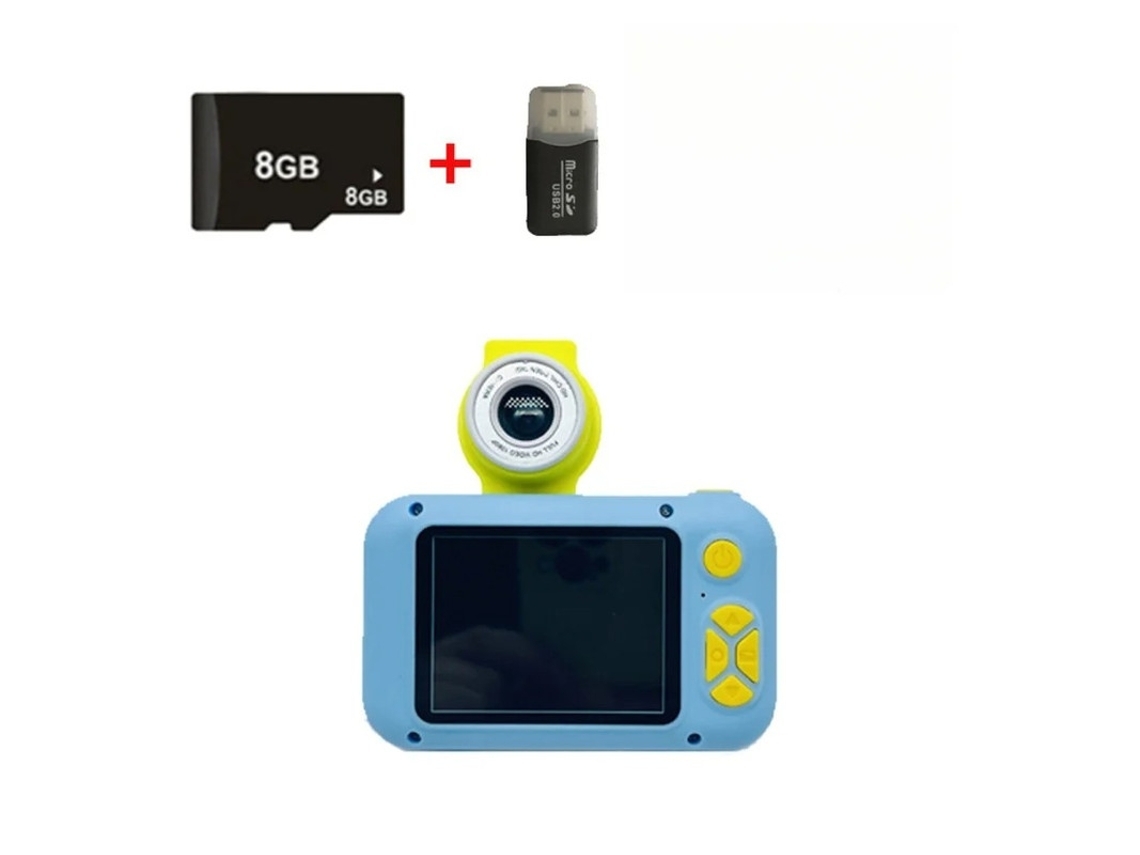 Câmera Infantil , Hd 4000w, 24 Polegadas, Ips, Lente Flip De Tecido, 8 Gb, Azul