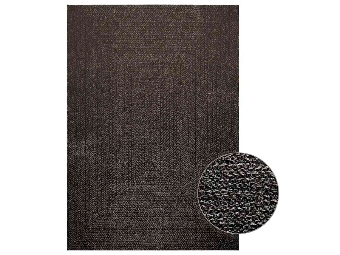 Vidaxl Tapete Zizur Antracite 160x230 Cm Aspeto Juta Interior Exterior