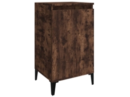 Bedside Cabinet, Bedside Cabinets Vidaxl Marrom Madeira Processada (n/a)