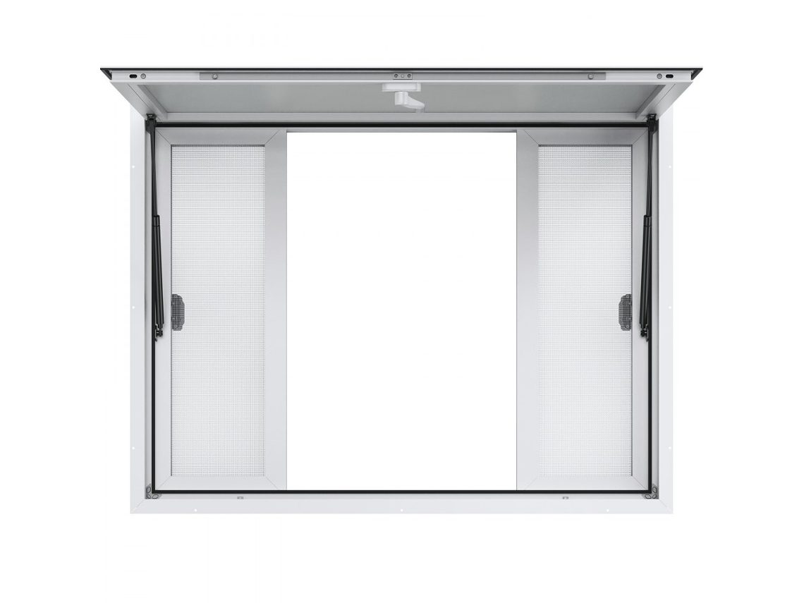 Janela De Serviço Para Food Truck 1248x943mm Com Grelhas Em Alumínio Tekmaquinas