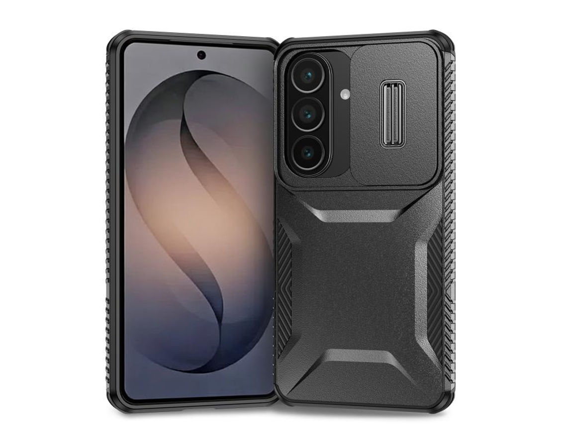 Capa Para Samsung Galaxy S26, Capa À Prova De Choque Com Tampa Deslizante Para Lente (preta) Digitallab