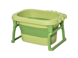 Banheira Dobrável Para Bebé De 0-6 Anos Capacidade 105l Portátil Para Crianças 75,3x55,4x43 Cm Verde