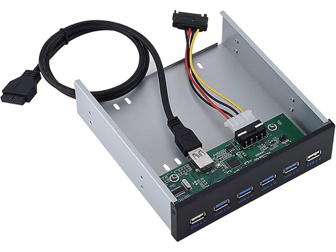 Painel Frontal Usb 2.0/3.0 De 19 Pinos Com 4 Portas 3.0 + 2 6.