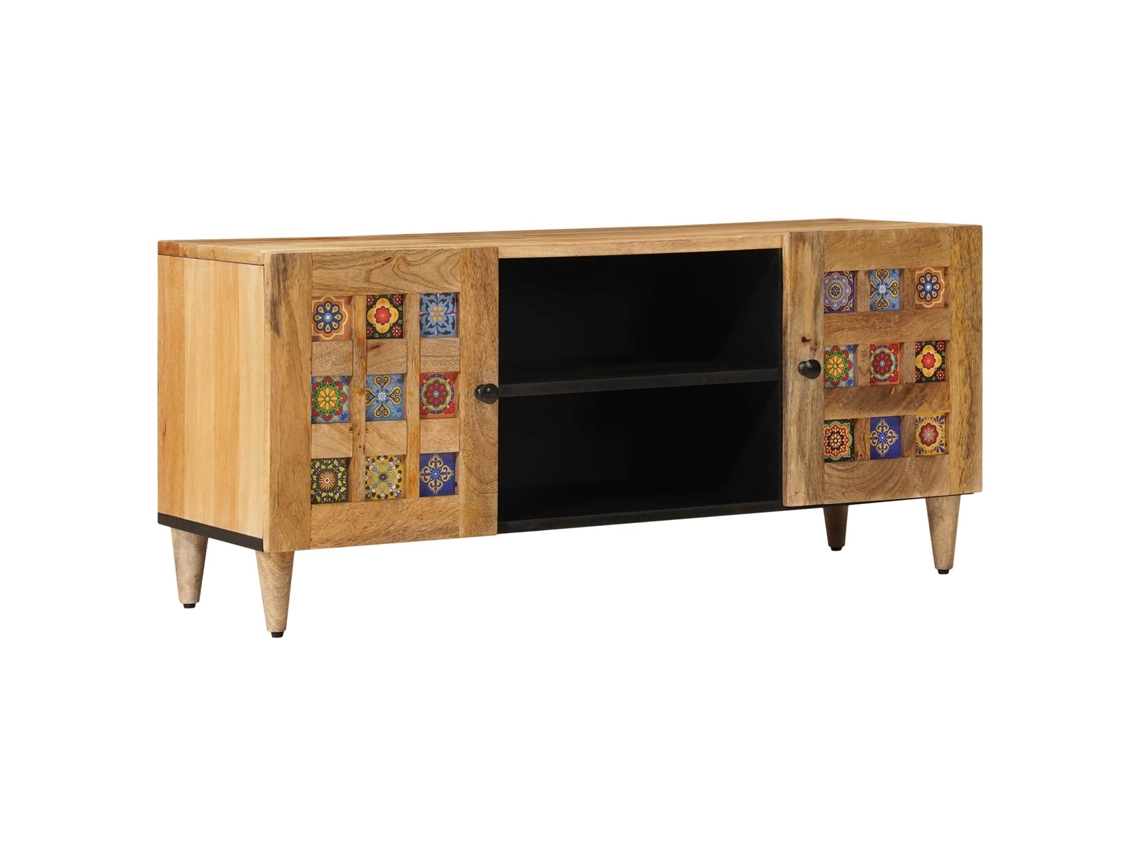Vidaxl Gabinete Para Tv Com Prateleira Natural 105 X 33 X 46 Cm