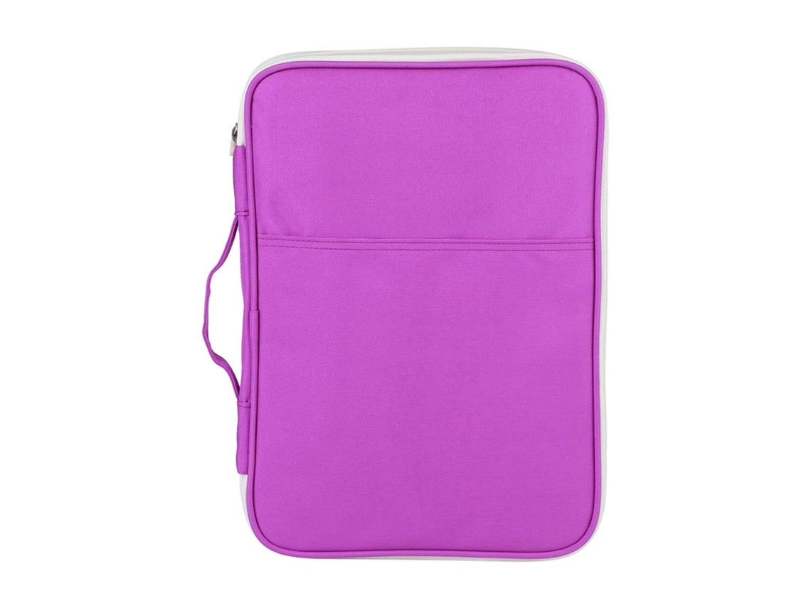 Estojo Organizador A4 Roxo Zíper Escola Escritório