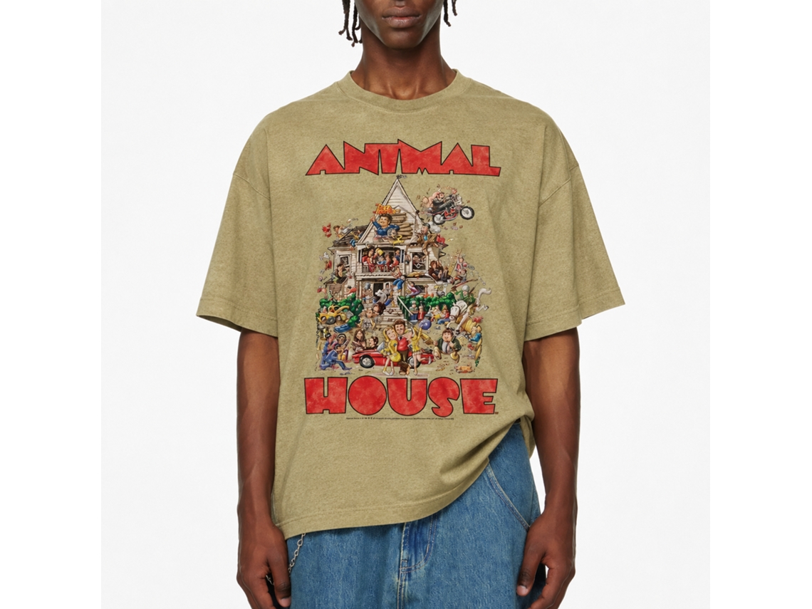 Rockinstone Animal House Movie The House Heather Khaki Adult T-shirt Size:xxxl