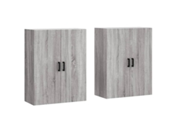 Conjunto de armários de parede Cinzento Sonoma, 2 peças, 69,5 x 34 x 90 cm, EXCLUSIVO DA MAISON