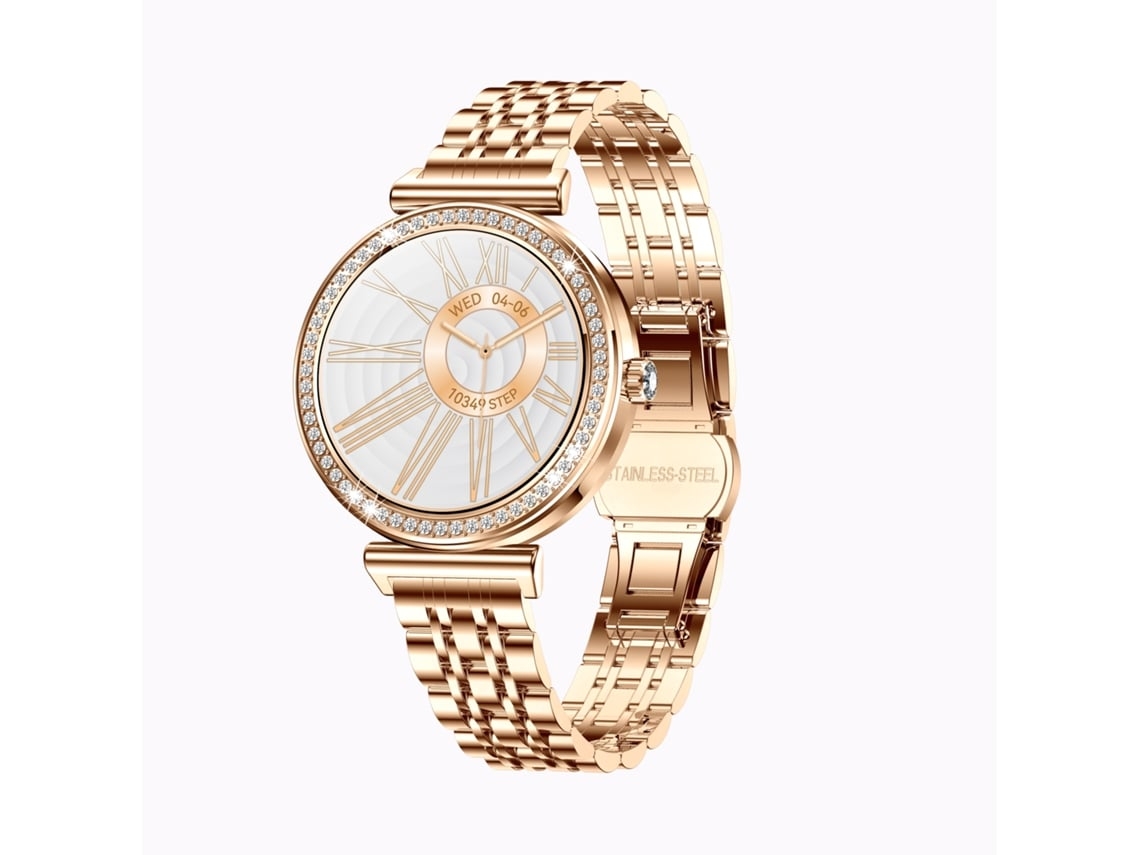 Smart Watch I109 1 27 Polegadas Bluetooth Chamada Monitoramento De Saúde Mais De 100 Modos Esportivos Ip68 À Prova Dágua Rosa Ouro Yunzii
