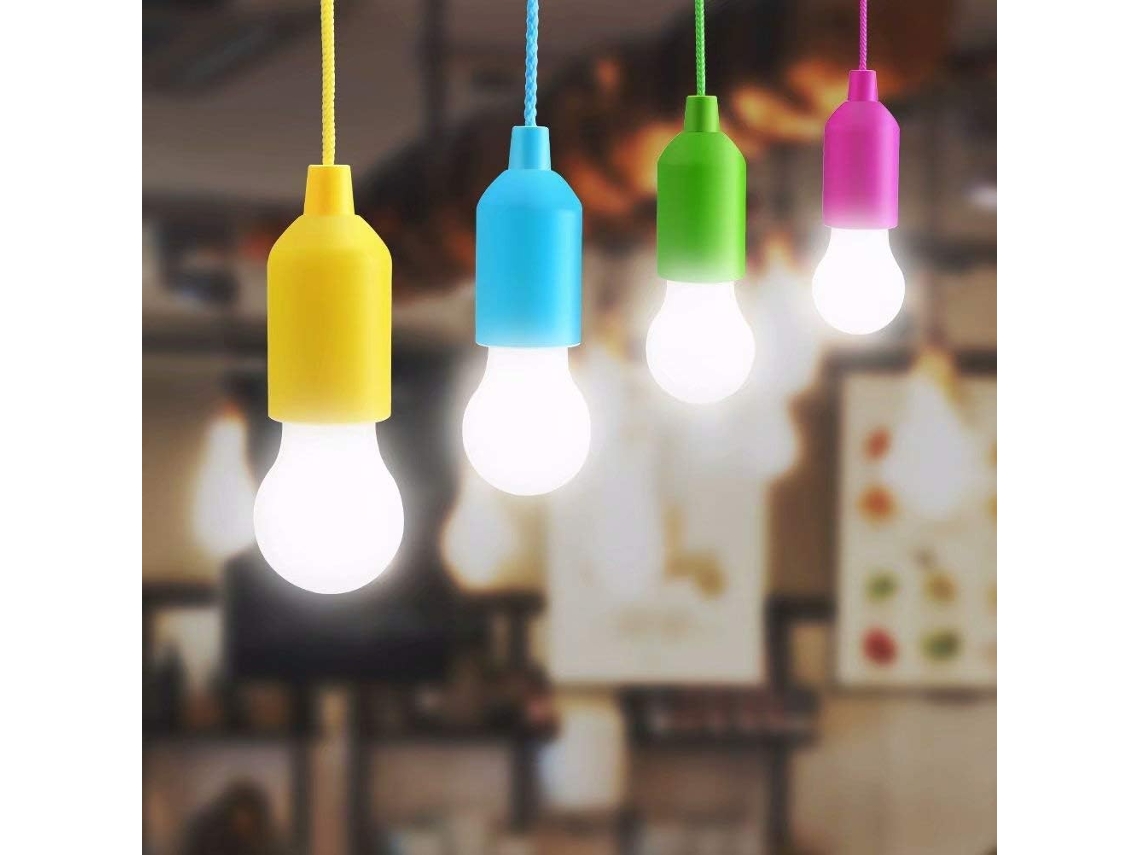 4 Pçs Led Cabo de Luz Lanterna de Acampamento Lâmpada Portátil Cabo de Luz Led Lâmpada Decorativa Operada Por Bateria para Pescar Festa no Jardim Ten