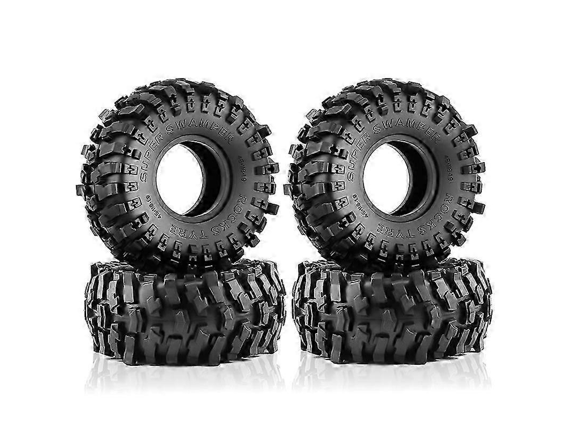 Conjunto De Pneus De Borracha Para Crawler Rc, 4 Peças, 118mm, 1.9 Polegadas