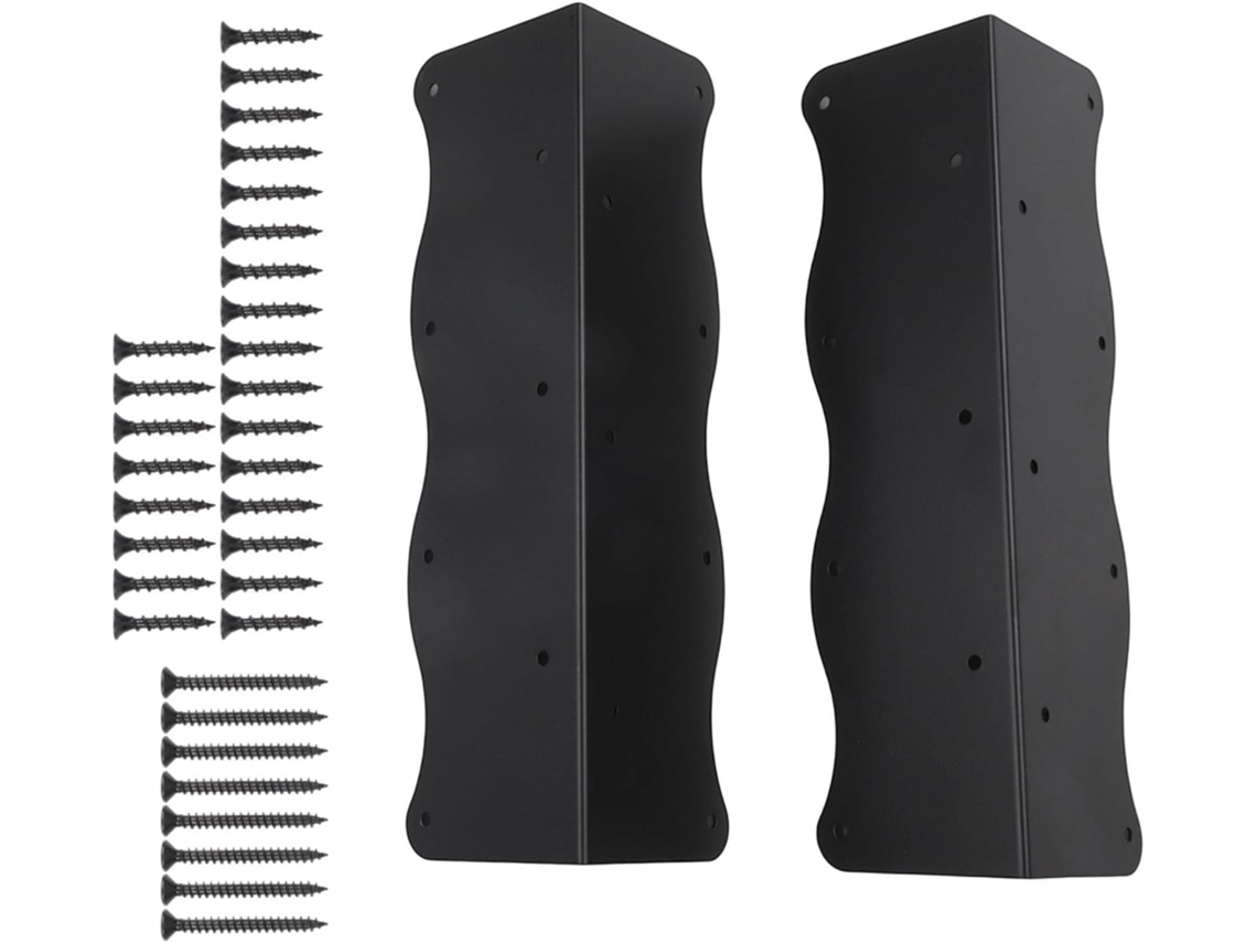 Suporte De Canto Elevado Para Canteiro, Suporte De Metal Em Forma L Para Canteiros Jardim 20a 24 Polegadas, Resistente À