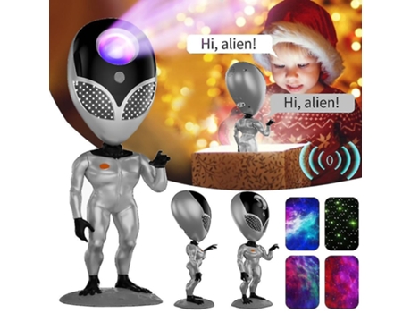 Projetor de Luz e Estrelas Alien Voz Interativa ONLIKE