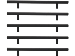 Callaron Conjunto De 25 Puxadores Aço Inoxidável Para Armários, Pretos, Com Distância Entre Furos De 6, 4cm, Para Portas