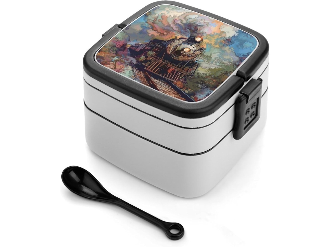 Linda Lancheira Bento Em Formato De Trem A Vapor Para Adultos, Empilhável, À Prova De Vazamentos, Com Tampa Hermética