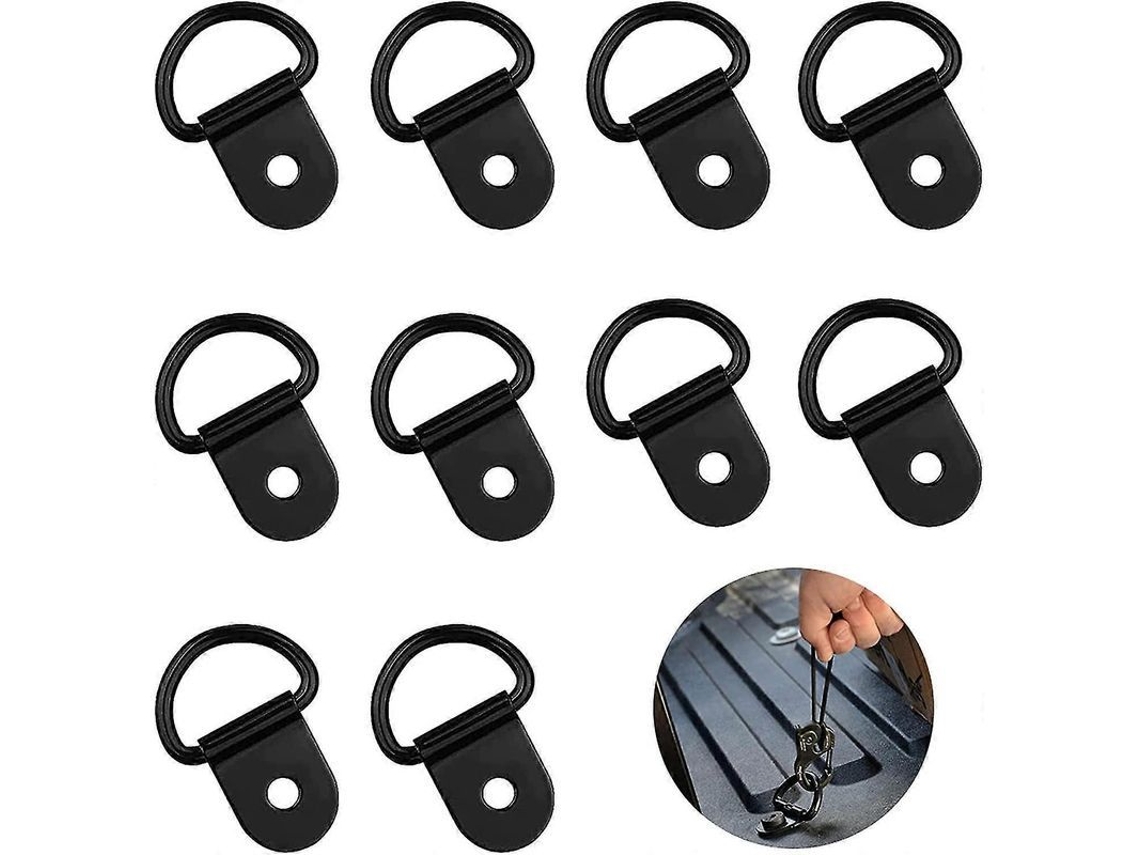 2026 anclaje D rings de Acero Inoxidable, Anillos de Amarre para Remolques, Camiones, 10 Piezas, Carga Máxima 100kg, Fácil Instalación