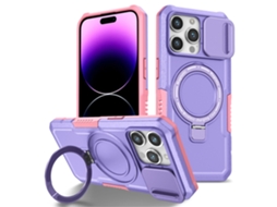 Suporte Casa Magsafe Para Iphone 15 Pro Max Pele Sintética Rosa
