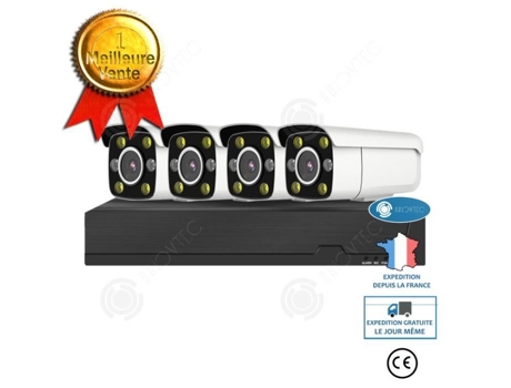 Inn® Conjunto De 4 Canais De Vigilância Industrial Com Fio Para Segurança Externa Polícromo Poe Telefone Celular Em Registro Innovtec