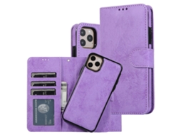 Capa Para Iphone 14 Pro Max Pele Sintética Anti-riscos Magnética Roxo