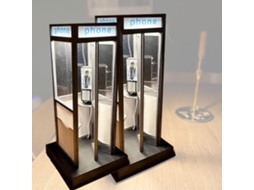 Conjunto De 2 Cabine Telefônica Retro Estilo Luminária Mesa Industrial Luminária Moderna Pequena E Criativa Com Luz