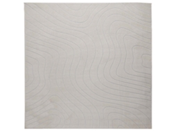 Vidaxl Tapetes De Área Quadrado Palmeras Creme 200 X 200 Cm Poliéster