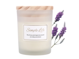 Vela Perfumada Portátil Cera Soja Vidro Lavanda Presente