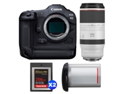 Eos R3 + Rf 100 500mm F/4.5 7.1 L Is Usm + 2 Sandisk 256gb Extreme Pro Cfexpress Type B + Canon Lp e19 + Ebook Pricedirect CANON