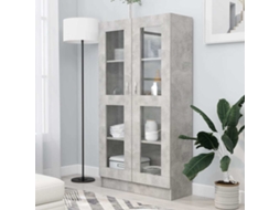 Armã¡rio Vitrine Derivados De Madeira Cinzento Cimento Dkd Home Decor