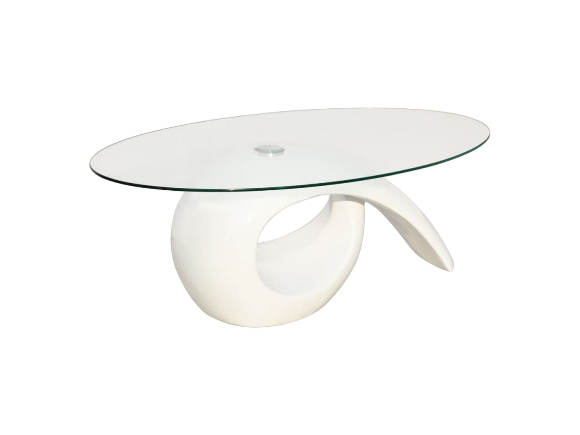 Coffee Table, Coffee Table Vidaxl Branco Vidro (n/a)