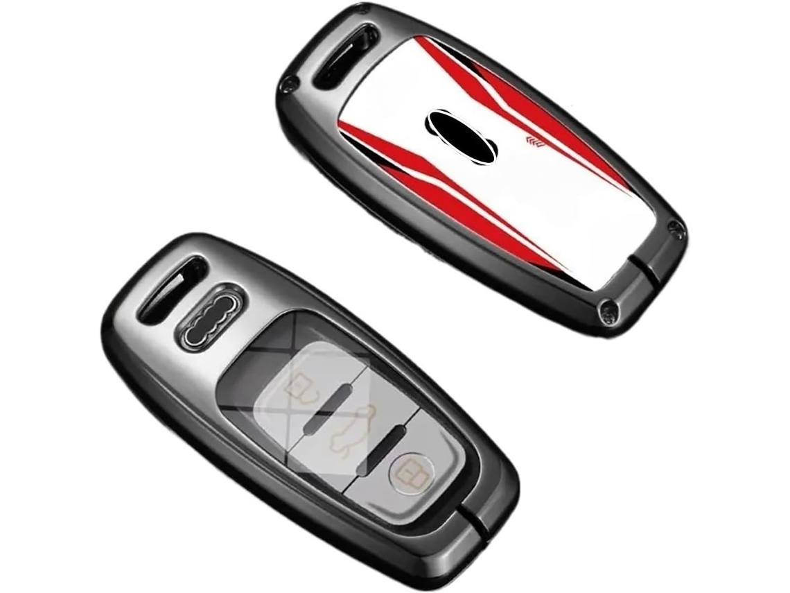 Capa De Liga Metálica Para Chave Remota Carro, Compatível Com Audi A4 A5 A6 A7 A8 Q8 Q5 S6 S7 S5 S4 Rs6 Rs7, Chaveiro De
