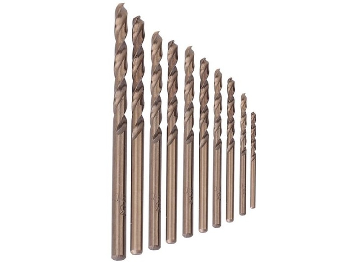 Conjunto De Brocas Hss-co M35 - 10 Tamanhos - Aço Inoxidável - Alta Precisão De Furação - Durável - Ideal Para Fundição - Broca