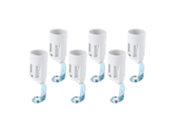 Conjunto De 6 Soquetes Para Lâmpadas De Candelabro, Compatíveis Com Luminárias.