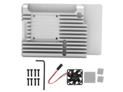 Capa De Metal (adequada Para Raspberry Pi 4 Com Cooler De Alta Gama)