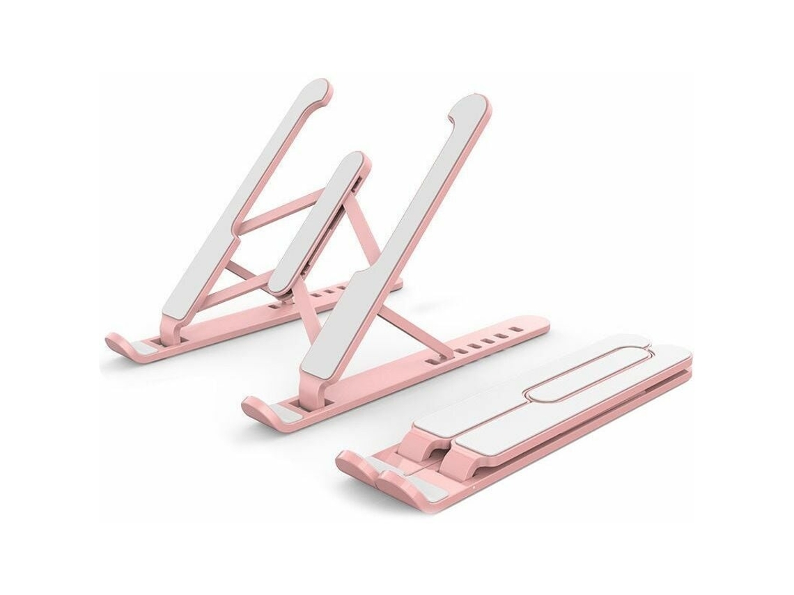 Lurelia Suporte Para Portátil Ajustável, Dobrável, Ergonómico, Com Ventilação, Em Silicone, Para 10 A 17 Polegadas, Compatível Com Tablet, Em Rosa