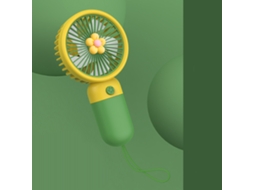 Ventilador Portátil Usb Recarregável Silicone Verde Ameixa
