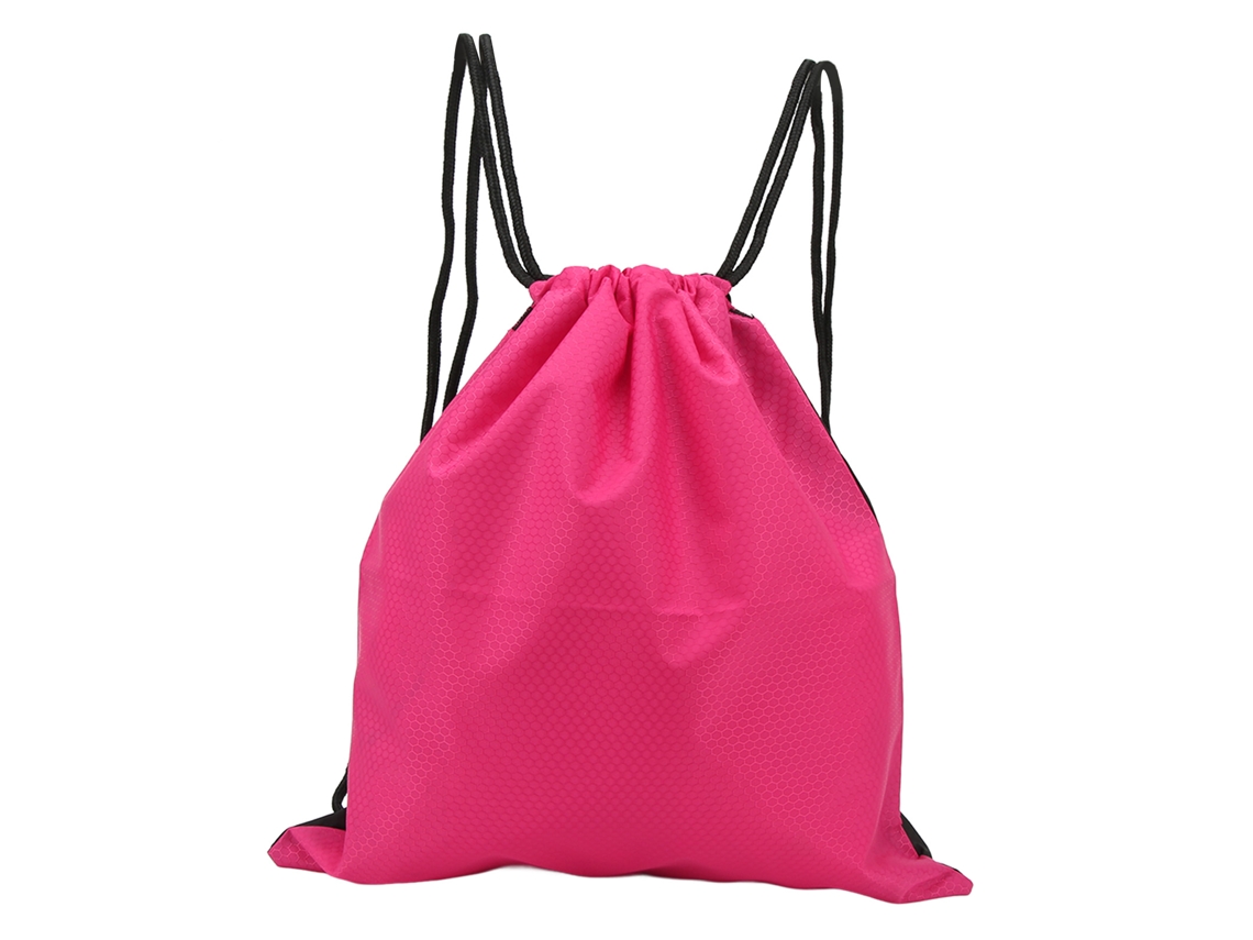 Mochila Corda Esporte Grande Capacidade Resistente Água Rosa