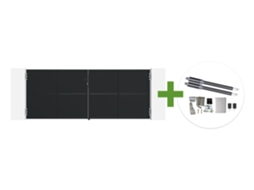 Portão de Aço Basculante Nali 3,5 M Preto Fosco com altura 140 Cm + Motor Ranger B150 CASANOOV