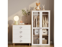 Jogo de Quarto Branco, Guarda roupa + Cômoda. py