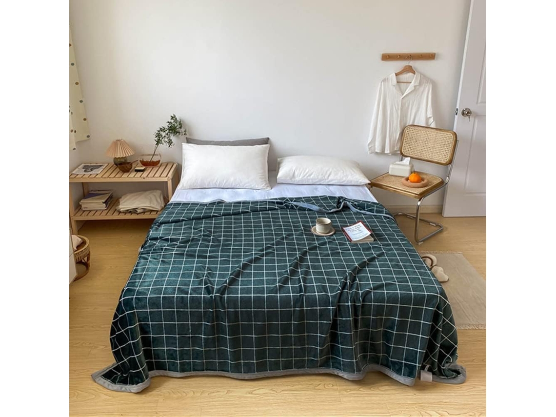 Manta de Lã Estampada Clássica Fansu Flanela Grossa Macia e Quente para Cama Sofá Quarto Viagens Crianças Sala