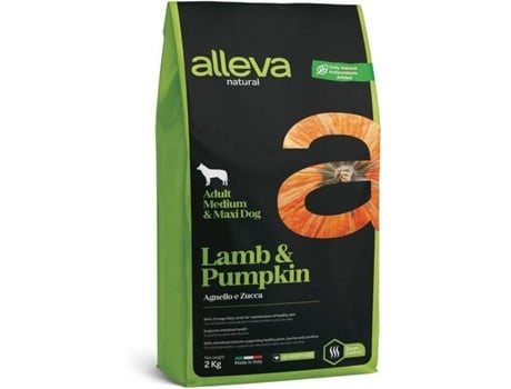 Comida para Cães ALLEVA  Natural Lamb & Pumpkin (2 kg - Seca - Adulto - Sabor: Cordeiro, Abobora)