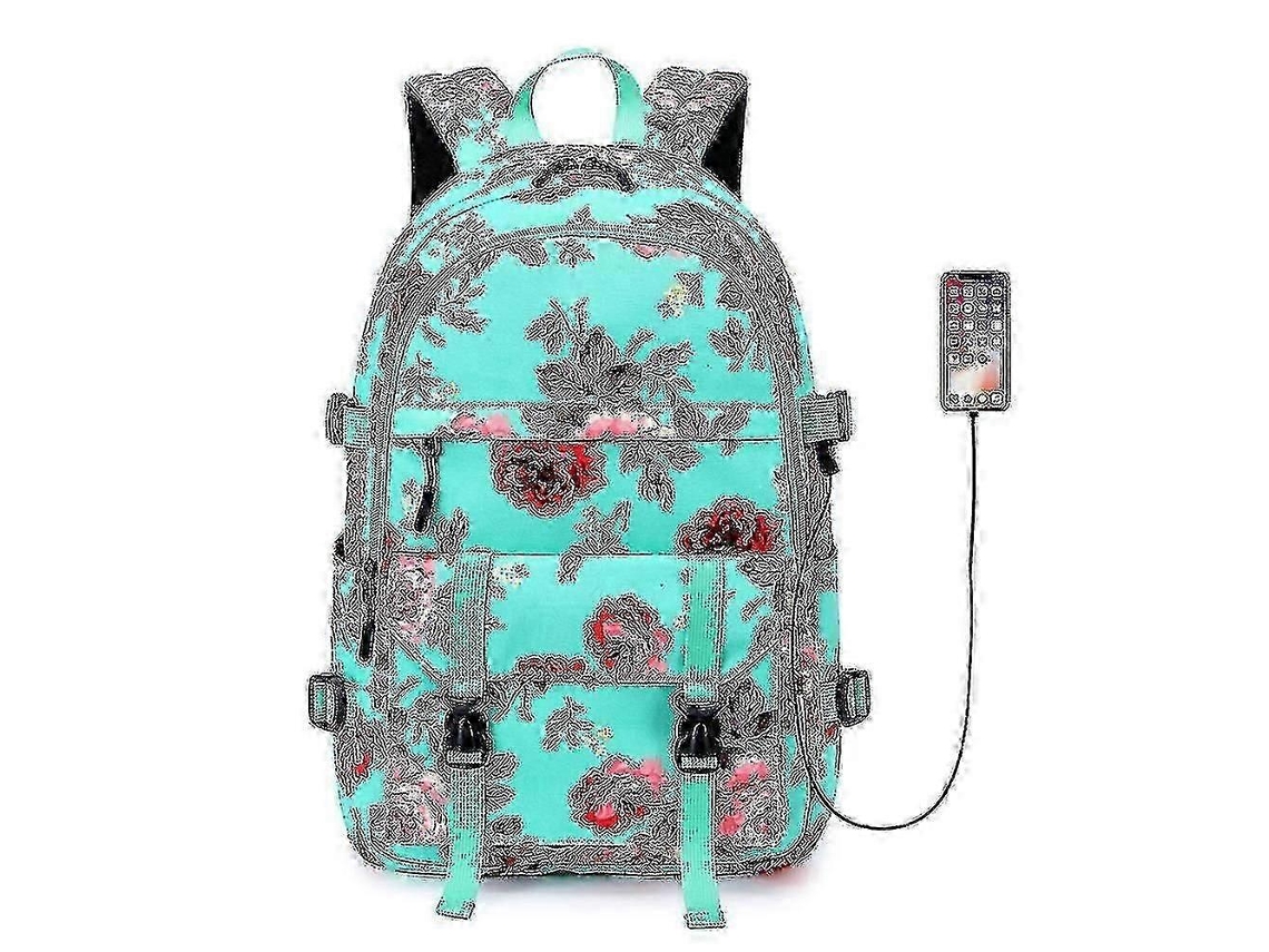 Mochila Escolar, Impermeável, Cor Verde Para Estudantes