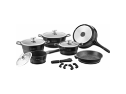 Bateria de Cozinha ROYALTY LINE Es2014M Cerâmica Silicone Alumínio Teflon 14 Partes