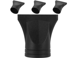 Conjunto De 4 Bicos Concentradores De Plástico Preto Para Secador De Cabelo.