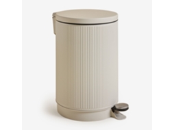 Sklum Cubo De Lixo Com Tampa E Pedal Midler Ferro Gardénia Branco                                                        20 L