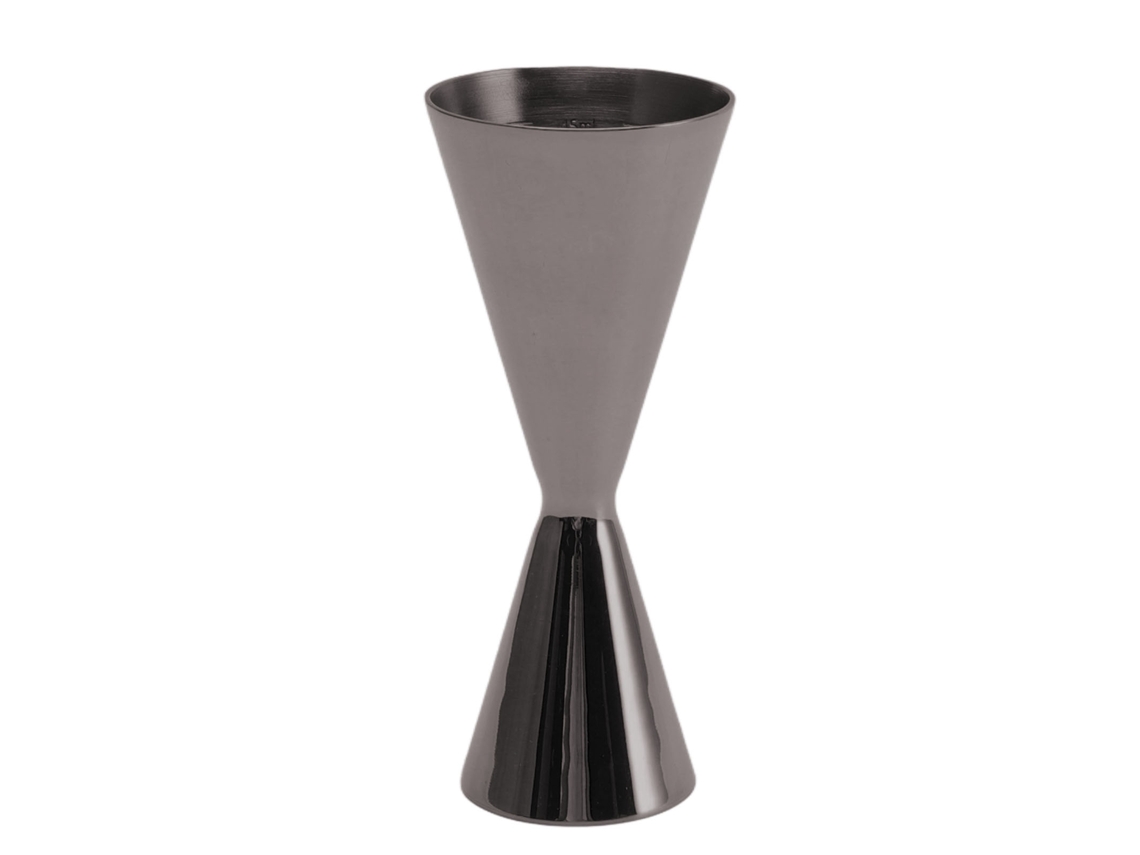 Copo Medidor Duplo Para Coquetéis, Em Aço Inoxidável, Para Vinho, Utensílio De Barman, 15 Ml (0,5 Oz), Com Revestimento Preto.