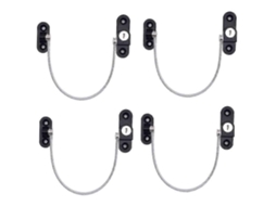 4 Cerrojos Limitadores de Ventanas Seguridad Bebé Lock para Pvc Aluminio Madera Puertas Ventanas Negro