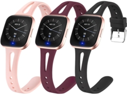 Conjunto De 3 Pulseiras Silicone Ajustáveis Com Fivela Metal Para